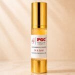 PGC Prism Glow Cosmetics 24K Gold Powerful Skin Brightening Face Wash cylindrical gold pump bottle product shot