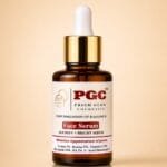 PGC Prism Glow Cosmetics Age Defy and Bright Face Serum amber dropper bottle formulated to minimize appearance of pores
