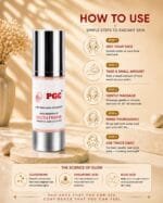 PGC Prism Glow Cosmetics Glutathione face wash step by step how to use application guide detailing washing and twice daily routine instructions