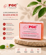 Infographic detailing the benefits of Prism Glow Glutathione Skin Whitening Soap, highlighting skin brightening, free radical protection, deep cleansing, and complexion improvement.